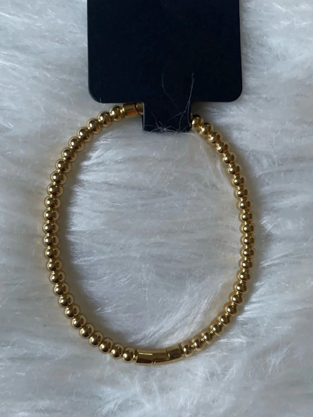 18k gold beaded bangle